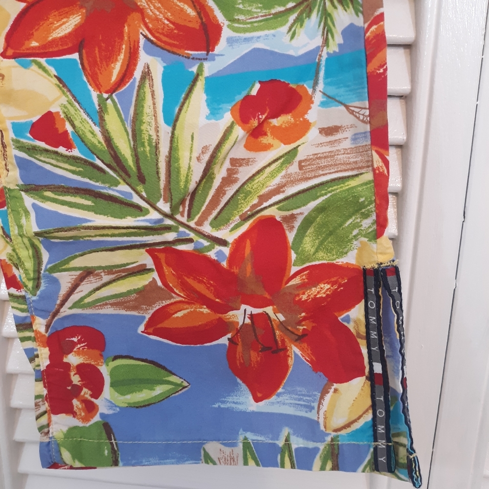 Hilfiger vtg tropical cotton capri pants sz 7 *A - Picture 5 of 10